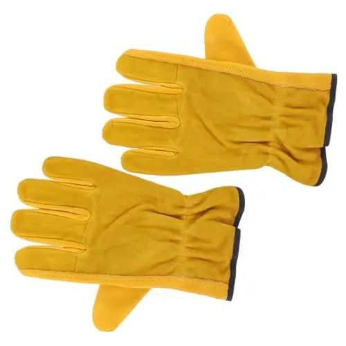 Produktbild: JECOMPRIS Gartenhandschuhe Herren 1 Paar Arbeitshandschuhe Aus Leder Tischlerhandschuhe Gärtner Schutzhandschuhe Bissfeste Handschuhe Arbeiterhandschuhe Campinghandschuhe Arbeiterhandschuhe Für Den