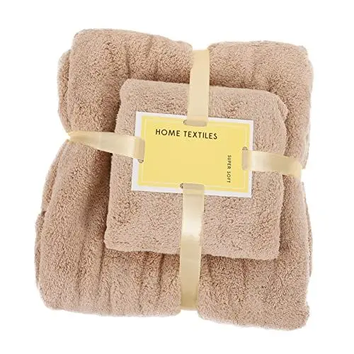 Produktbild: JECOMPRIS 1 Satz Thick Fleece Handtuch Set Schnelltrocknend Saugfähig Weiche Badetücher für Zuhause Leicht und Hautfreundlich für Erwachsene