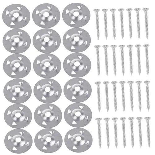 Produktbild: JECOMPRIS 1 Satz Unterlegscheiben Für Dämmplatten Aus Schaumstoff Spanngurt Schaumstoffplatten Unterlegscheiben Für Schaumstoffdämmplatten Unterlegscheiben-sortiment-kit Silver Eisen