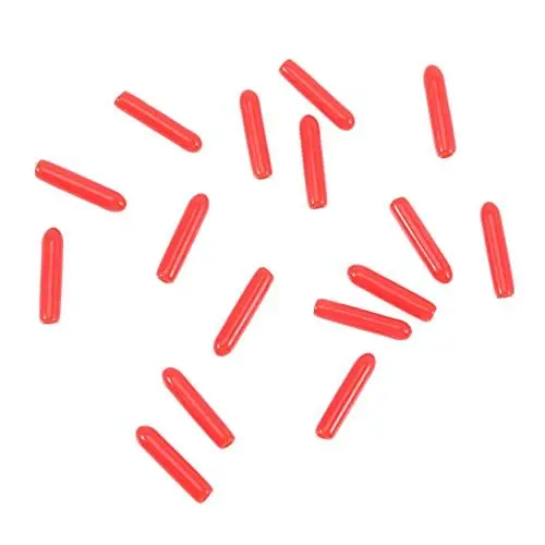 Produktbild: JECOMPRIS 200St Gummi Kappe schraubdeckel schraubenabdeckung roststop rostschutz rostfrei Möbelschutz Schraubenschutz Schrauben PVC-Kappen Möbelschrauben-Dekorabdeckung PVC-Weichkleber rot