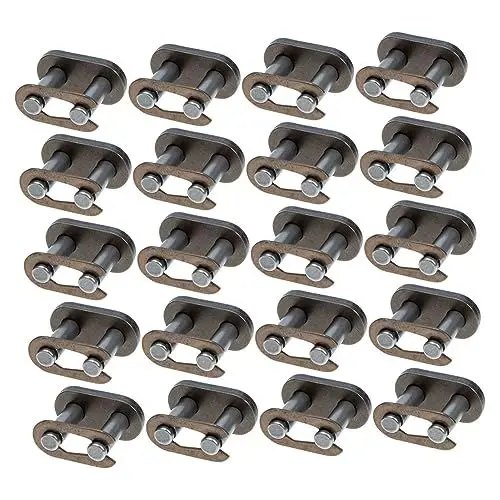 Produktbild: JECOMPRIS 20 Stück Kettenschnalle Kettenzubehör Getriebekettenglied Robustes Kettenglied Rollenkette Schnalle Rollenkette Verbindungsglieder Rollenkettenglied Kettengelenk