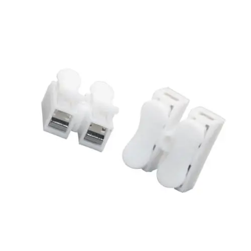 Produktbild: JECOMPRIS 26 Stück 2 Draht Stecker Schnelle Federpressklemme Anschlussklemme Crimp Klemme Weiß