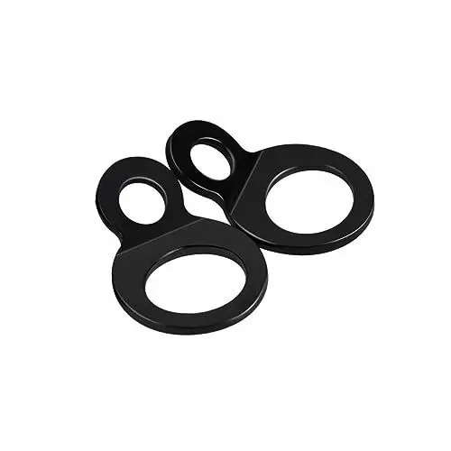 Produktbild: JECOMPRIS 2St Abschlepphaken aus Aluminiumlegierung LKW-Befestigungsanker Abschleppstange Anhänger Dreieckiger Abschlepphaken LKW Abschlepphaken universeller Ring Abschlepphaken vorne Black
