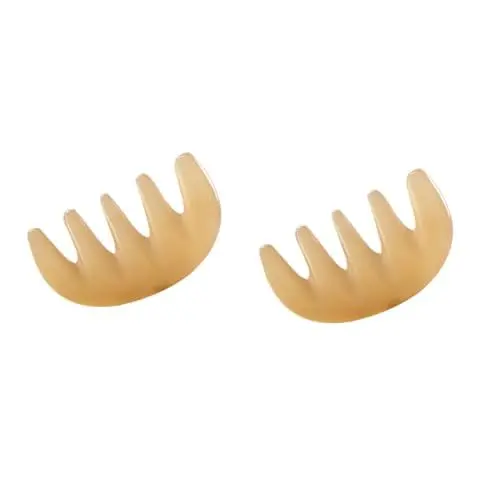 Produktbild: JECOMPRIS 2St Haarmassagegerät kratzende Massagewerkzeuge Gesichtsmassage Gesichtsbrett Guasha-Schaben Fingerschutz aus Baumwolle Planke Kamm Kämme Kopfhautmassagegerät Mehrzweck Croissant