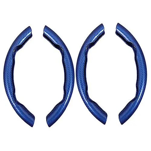 Produktbild: JECOMPRIS 2 Paar Lenkradhüllen 38 cm Auto Lenkradabdeckung Auto Radabdeckung Für Damen Blaues Autozubehör Für Damen Blaue Lenkradabdeckung