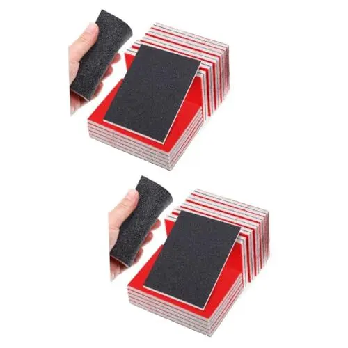 Produktbild: JECOMPRIS 2 Sätze Auto Schleifpapier Feines Schleifpapier Sandpapier Schleifpapier Für Autolack Schleifblöcke Schleifklötze Für Bastelarbeiten Schaumstoff-schleifpads Schwamm 20 Stück * 2