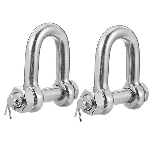 Produktbild: JECOMPRIS D-schäkel-Set Mit 2 Hochleistungs-metallschäkeln Für - Und Schleppanwendungen