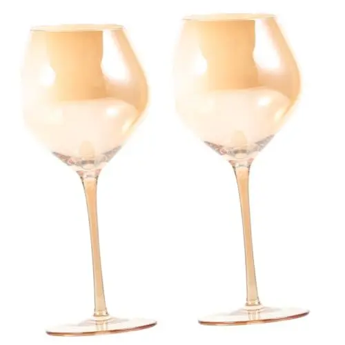 Produktbild: JECOMPRIS 2st Weinglas Mit Schrägschliff Weinkelch Getränkebecher Weinbecher Aus Glas Wein Tassen Becher Für Die Party Weingläser Dekorative Kelche Wassergläser Trinkt Becher Trinkbecher