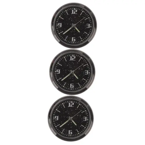 Produktbild: JECOMPRIS 3stücke Car Clock Mini Uhr Für Auto Armaturenbrett Selbstklebende Quarzuhr Für Innendekoration Präzise Zeitmessung Installieren Hochwertige Verarbeitung