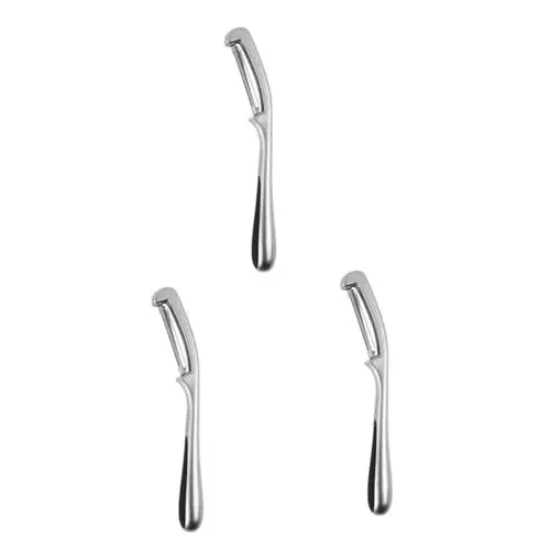 Produktbild: JECOMPRIS 3St Hautschäler Schälmesser stainless steel peeler Gemüseschäler Edelstahl Gemüseschäler für die Küche werkzeug Fruchtschäler Küchenschäler Orange Aufschnitt Melonenhobel Plastik