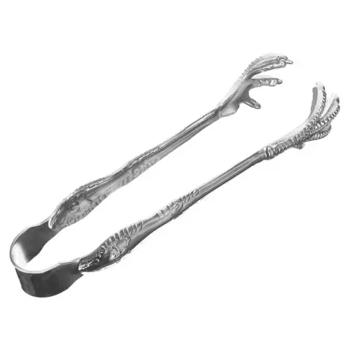 Produktbild: JECOMPRIS 5St Hockey Clip küchenzange servierzange grill zangen zuckerzange grillpinzette Koch Zange Zangen zum Servieren von Speisen rostfreie Zange Rostfreier Stahl Silver