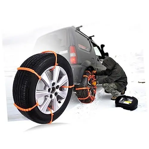 Produktbild: JECOMPRIS 5-Teiliges Set Reifenkette rutschfeste Kette Einfache Installation Fall Rückansicht Rückspiegel zubehör winterreifen ice snea Ketten für Reifen der Schnee Schneeketten Kabelbinder