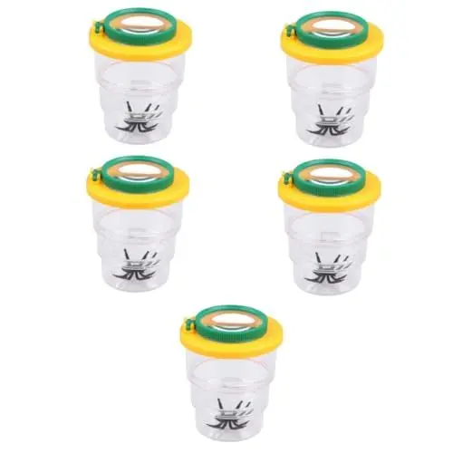 Produktbild: JECOMPRIS 5er-box Beobachtungsbox Für Insekten Insektenbehälter Für Kinder Lupe Für Wissenschaftliche Eingesetztes Beobachtungsgerät Critter Insektenkäfig Insektenlupenbehälter Abs