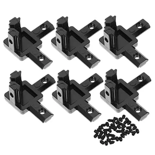 Produktbild: JECOMPRIS 6 Stück 2020 Aluminium-strangpressverbinder Eckstreben Aus Aluminium-strangpressprofilen Extrudiertes Aluminium 2020 Aluminium-strangpresshalterung Aluminium-extrusion Tür Black