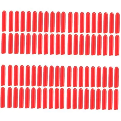 Produktbild: JECOMPRIS 800 Stk Gummi Kappe schraubdeckel schraubenabdeckung rostfrei roststop Dekorkappen schrauben Schraubenschutz Dekorkappen für Möbelschrauben Schrauben Abdeckung PVC-Weichkleber rot