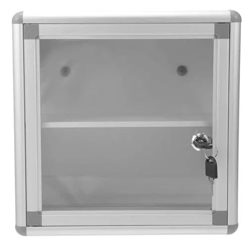 Produktbild: JECOMPRIS An Der Wand Montierter Medizinschrank Mit Schlössern Erste-Hilfe-Schrank Wandhängende Medizinbox Badezimmer-Hänge-Organizer-Box Schrank Für Zuhause Hotels Büros Silber