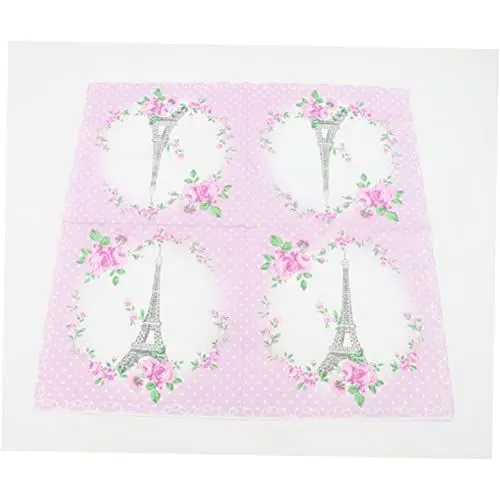 Produktbild: JECOMPRIS Blumenservietten Für Cocktails Dekorative Papierservietten 40st Küchentücher Gewebe Einweg Baby Einwegservietten Bedruckte Servietten