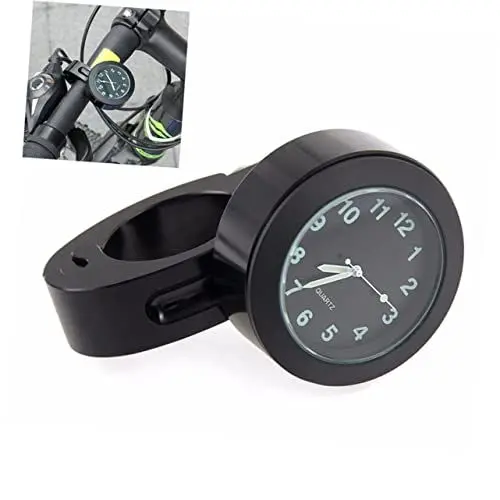 Produktbild: JECOMPRIS Digitaluhr montieren Halterung Digitaluhr Miniuhr 7/8 Uhren motorraduhr motorradzubehör betrachten Fahrradzubehör Digitaluhr zur Lenkerhalterung Motorrad Lenkeruhr umrüsten Uhr Uhr