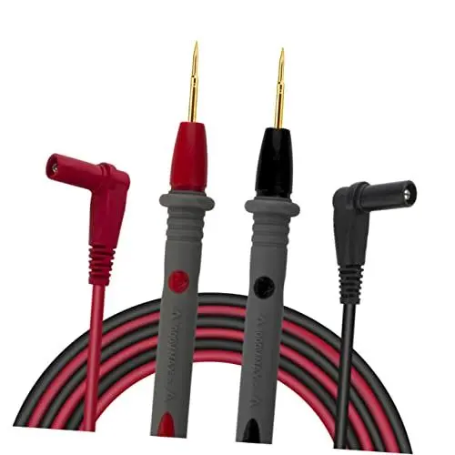 Produktbild: JECOMPRIS Multimeter-Klemmkabel Vergoldungs-Kit Multimeter-Test- Tipps für Zangenmesssonden Sondentest digital multimeter goldene platte Multimeter Prüfkabel Prüfspitze Black