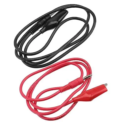 Produktbild: JECOMPRIS Multimeter-Messleitungen Testlinie Multimeter führt Alligator Krokodilklemmen Elektrische Testleitung Doppelte Alligator-Clips Clip-Testleitung Test führt Leitung