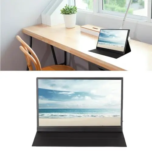 Produktbild: Jectse 15,6 Zoll Tragbarer, 1080P IPS USB C HDMI Computer Externes Display Plug and Play, HDR-Gaming-für Laptops für PS5, für Switch, Zwei Lautsprecher, 178° Betrachtungswinkel