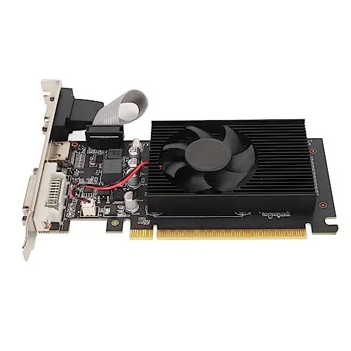 Produktbild: Jectse GT610-Grafikkarte, 2 GB DDR3 64-Bit-Gaming-Grafikkarte mit Lüfter, Unterstützt VGA-DVI-HDMI-Schnittstelle, Direkte PCI Express 1.1 X 16 Unabhängige Desktop-Grafikkarte