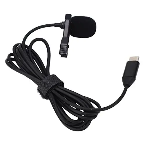 Produktbild: Lavalier-Mikrofon, Omnidirektionales, Winddichtes Mikrofon, Action-Kamera-Mikrofon, Störungsfreie mit Kragenclip für Action OA2 OA3 Kamera