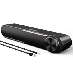 Produktbild: Jeecoo A30 PC Lautsprecher,Computer Lautsprecher für Pc,USB Powere PC Soundbar Schwarz, Lautsprecher Boxen für Pc, Laptop,Monitor,Ipad,Tablets,Smartphone (USB+3.5mm