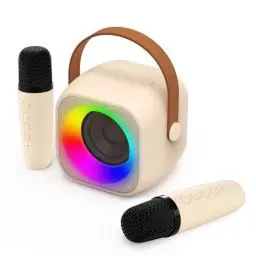 Produktbild: Jeefu Karaoke Maschine Kinder mit 2 Mikrofonen, Spielzeug für 3-12 Jahre alte Mädchen Geschenke, Mini Kinder Karaoke Mikrofon Maschine Spielzeug, Geschenke für 5 6 7 8 9 10 11 Jahre Teens Mädchen