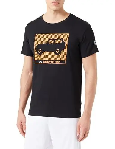 Produktbild: JEEP O102934-B000 XP Herren T-Shirt Großer Aufdruck Wrangler Silhouette - A Way of Life JX23A Black XXL