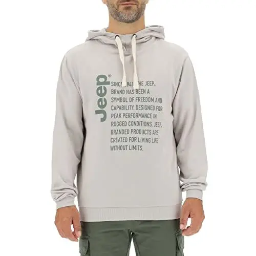 Produktbild: JEEP O102569-J868 J Man Hooded Sweatshirt Since 1941... - Print J22W Light Graystone/Agav M
