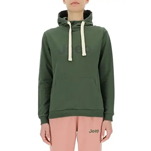 Produktbild: JEEP O102750-E955 J Damen-Kapuzensweatshirt Großer Aufdruck J23S Rifle Green/Rosin Gr S