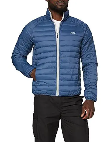 Produktbild: Jeep Herren Leichter Anorak aus tropfendichtem Gewebe Jacket, Dark Denim/LightGrey, M
