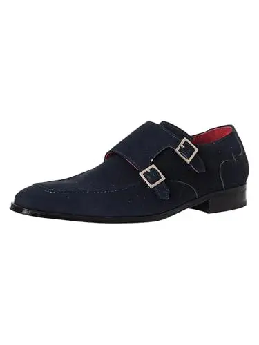 Produktbild: Jeffery West Herren Monk-Schuhe aus Wildleder, Blau, 43 EU
