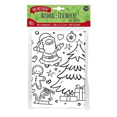 Produktbild: Ausmal-Tischdecke Weihnachten, Papier, Deko, Geschenkidee , Mal Mich Bunt