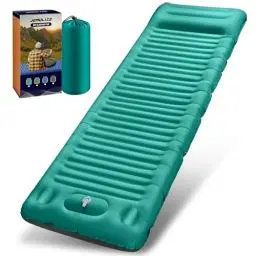 Produktbild: JEMULICE Isomatte Selbstaufblasend, 12CM Hoch Luftmatratze Camping Kleines Packmaß, Aufblasbare Matratze mit Fußpumpe, Selbstaufblasbare Schlafmatte für Outdoor, Wandern, Zelt, Rucksack