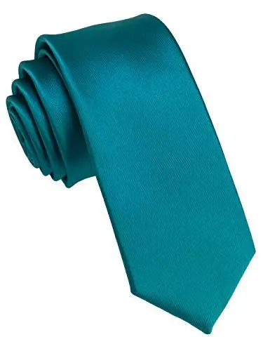 Produktbild: JEMYGINS Herren-Krawatte, 6 cm, schmal, mehrere Farben erhältlich, aus Seide, inkl. Box, Blau 2, Medium