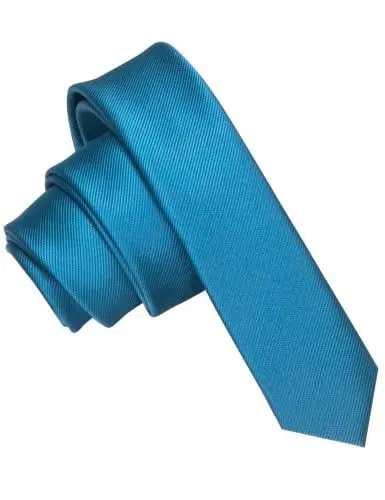 Produktbild: JEMYGINS Krawatte Blau Pfauenblau schmale Krawatten für Herren seide Hochzeit Schlips (15)