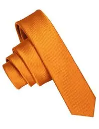 Produktbild: JEMYGINS schmale Herren Krawatte einfarbig in verschiedenen Farben 4cm, Hellorange, Slim