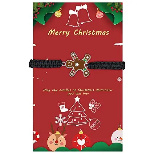 Produktbild: JENDEAR Weihnachts Armband Geschenke für Frauen mit Lebkuchenmann, Freundschaftsarmband Damen, Beste Freundin Geschenk