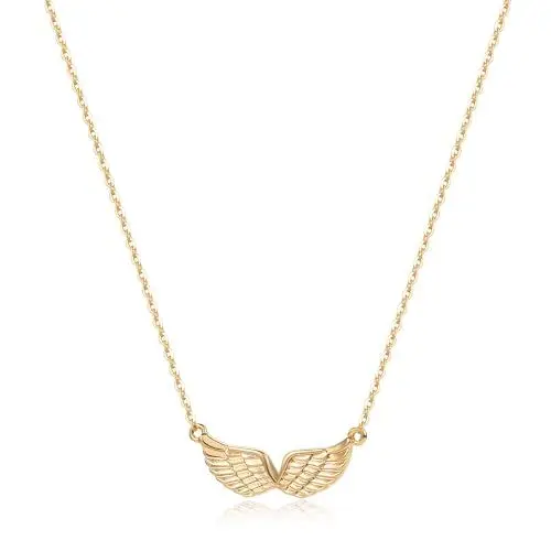 Produktbild: Jenosy Kette Damen Schutzengel Kette Gold Personalisierte Schutzengel Kette Damen Zarte Halskette mit Schutzengel Anhänger Hypoallergene 18K Vergoldete Kette Modeschmuck für Frauen und Mädchen