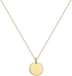 Produktbild: Jenosy Personalisierte Gold Kette Mit Buchstaben - Zarte Hypoallergene 18K Vergoldete Damen Kette Mit Namen - Modeschmuck für Frauen und Mädchen