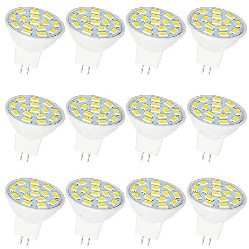 Produktbild: Jenyolon MR11 GU4 LED Lampen neutralweiß 2.5W, 12V, 4000K, 300Lm, Ersatz für 20-25W Halogenlampen Glühlampen, GU4 MR11 LED Leuchtmittel Birne Spot Licht, 120°Abstrahlwinkel, 12er Pack