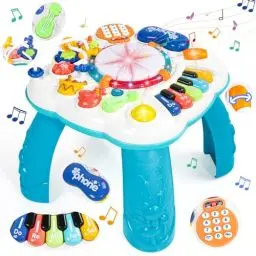 Produktbild: jerryvon Baby Spielzeug ab 1 Jahr - Spieltisch Kinderspielzeug ab 1 Jahr mit Licht Musik Spielzeug ab 1 Jahr 6 in 1 Activity Center Baby Musikinstrumente Kinder Geschenke ab 1 2 3 Jahr Junge Mädchen