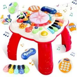 Produktbild: jerryvon Kinderspielzeug Ab 1 Jahr - 6 in 1 Spieltisch Babyspielzeug Ab 1 Jahr mit Musik Licht Lernspielzeug Musikspielzeug für Kinder Busy Board Baby Spielzeug Geschenke 1 2 3 Jahre Mädchen Junge