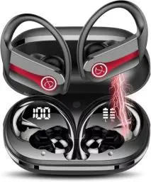 Produktbild: Jesebang Bluetooth Kopfhörer Sport, Kopfhörer Kabellos Bluetooth 5.3 mit HD Mic, Überragende Klangqualität, 50 Std Spielzeit, Comfort Fit, Dual LED-Anzeige, IPX7 Wasserdicht in Ear Ohrhörer
