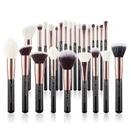 Produktbild: Jessup Pinselset Makeup Pinsel 25 Stück Make Up Pinsel Set Kosmetik Schmink Pinsel Augenpinsel Gesichtpinsel Lidschatten Puder Foundation Pinsel Makeup Brushes Set Schwarz Rosegold T155