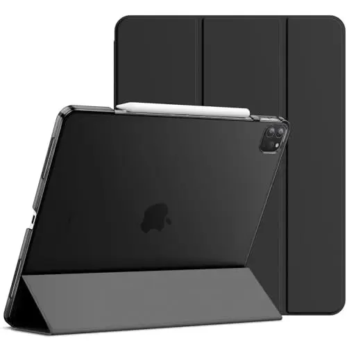 Produktbild: JETech Hülle für iPad Pro 12,9 Zoll (Modell 2020/2018), Kompatibel mit Pencil, Intelligent Abdeckung Schlafen/Wachen (Schwarz)