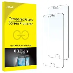 Produktbild: JETech Schutzfolie Kompatibel mit iPhone 8 Plus und iPhone 7 Plus 5,5 Zoll Gehärtetem Glas, 2 Stück