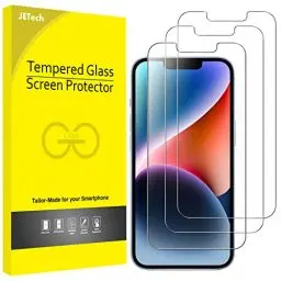 Produktbild: JETech Schutzfolie für iPhone 16e 2025, iPhone 14 6,1 Zoll, Panzer Schutz Glas Folie Displayschutz, 3 Stück